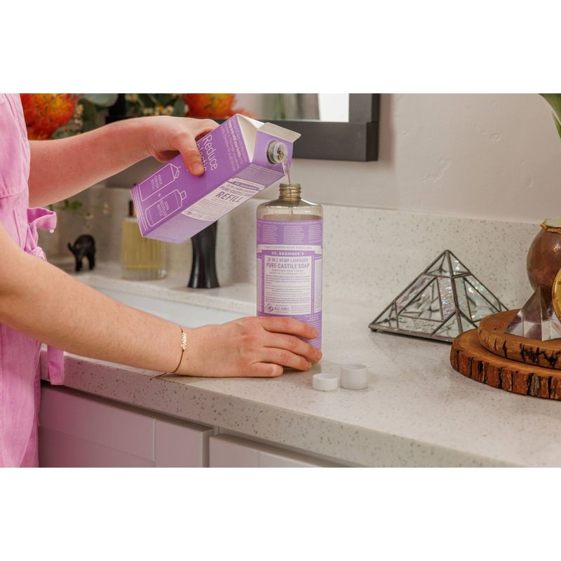 Dr. Bronner&#39;s Lavender Pure Castile Soap Refill Carton - 32oz, 3 of 14