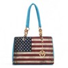 MKF Collection Nevaeh Vegan Leather patriotic pattern Women’s Shoulder Bag by Mia K - 2 of 4