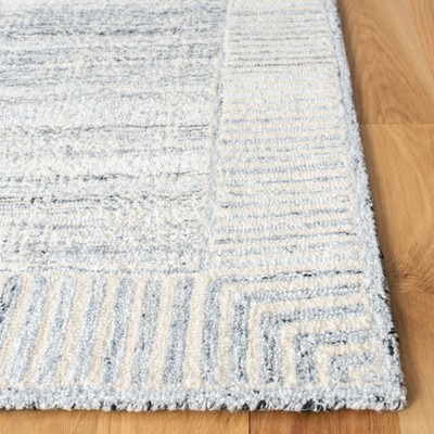 Ivory and Gray Hand-Tufted Wool Area Rug