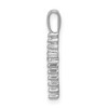 Black Bow Jewelry 14k White Gold 1/6 or 1/4 Ctw Diamond Latin Cross Pendant - 2 of 4