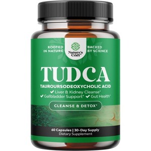 TUDCA Capsules, Liver Support and Gallbladder Cleanse, Nature's Craft, 60ct - 1 of 4