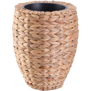 Vintiquewise Round Floor Planter with Metal Pot - 1 of 4