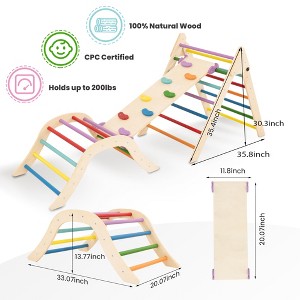 Foldable Climbing Toys for Toddlers 1-3 Inside, 2 Piece Baby Climbing Gym Indoor Playground - 1 of 2