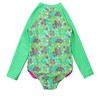 RuffleButts Girls UPF50+ Sun Protection Long Sleeve Rash Guard One Piece - 2 of 4