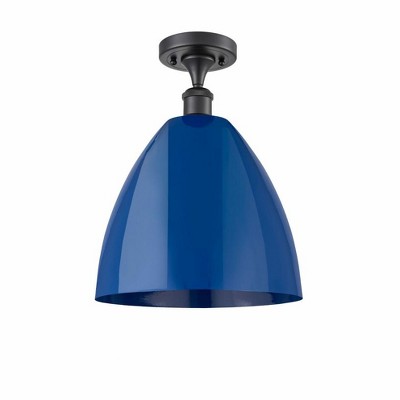 Plymouth Dome - 1 Light Semi-Flush Mount In Industrial Style-14.75 Inches Tall and 12 Inches Wide