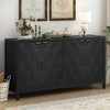 NicBex Elegant Buffet Sideboard Cabinet with Honeycomb Patterned Doors Kitchen Storage Cabinet with Metal Handles - 4 of 4