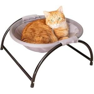 PETMAKER Cat Bed - Cat Hammock with Protective Feet, Breathable Fabric and Removable, Machine Washable Cover - Cat Beds for Pets up to 33lbs (Gray) - 1 of 1