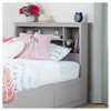 Twin Reevo Bookcase Headboard Soft Gray - South Shore - 2 of 4