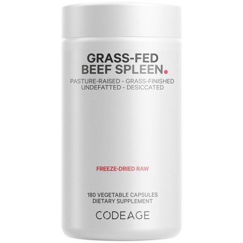 Codeage Grass-Fed Beef Spleen Pasture-Raised Non-Defatted Glandular Supplement - 180ct - image 1 of 4