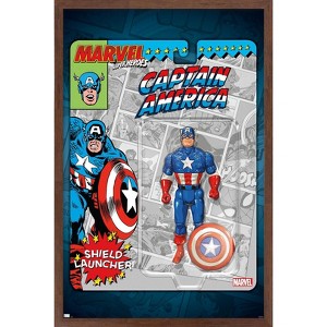 Trends International Marvel Toy Vault - Captain America Framed Wall Poster Prints - 1 of 4