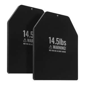 VEVOR Weight Vest Plates, 14.5 LB Pairs, Premium Steel Weighted plates, Contoured Ergonomic Fit – WODs, Additional Weight for Weight Vests - 1 of 4