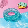 Glitter Tube Pool Float Teal Blue - Sun Squad™ - image 4 of 4