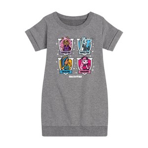 Girls' - Mattel - Yearbook Photos Graphic Short Sleeve Fleece Dress - 1 of 4