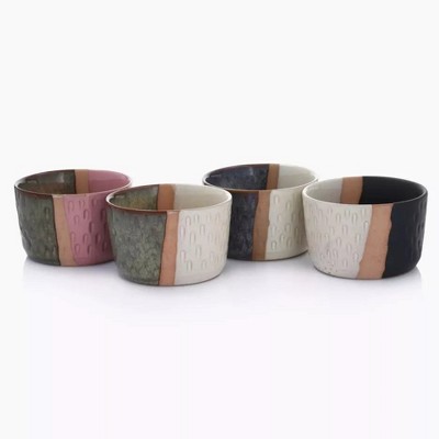 DUKA Set of 4 Small Natural Stone Serving Bowls