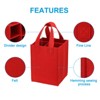 Unique Bargains Neoprene Reusable 4 Bottle Wine Carrier Tote Bag with Divider - 3 of 4