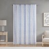 MAYEERTY 50x95" Poly Printed Curtain Panel with Tufted Stripe and Lining White/Navy - 3 of 4