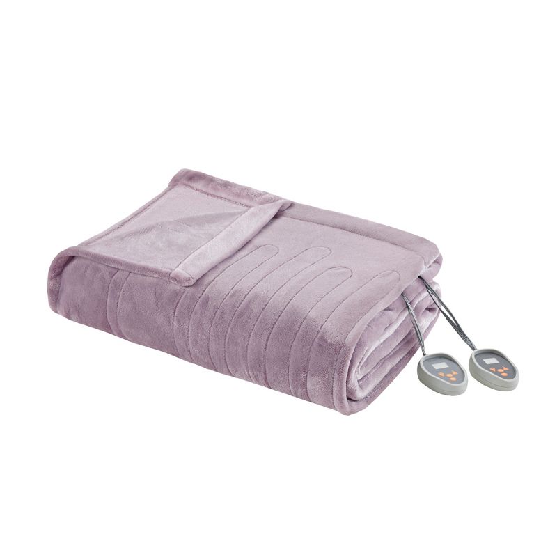 Plush Electric Heated Bed Blanket - Beautyrest, 1 of 10