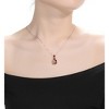 Guili Sterling Silver with 18K Rose Gold Plated Gemstone Cluster Raindrop Pendant, A Colorful and Elegant Statement, Perfect for All Seasons - 3 of 3