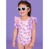 RuffleButts Girls UPF50+ Butterfly One Piece Swimsuit - 3 of 4