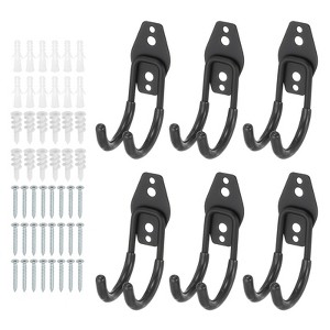 Unique Bargains Heavy Duty Hanging Ladder Tool Bike Garage Storage Utility Hooks 6 Pcs - 1 of 4