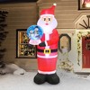 Occasions 8' INFLATABLE SANTA HOLDING SWIRLING LIGHTS SNOW GLOBE,  Tall, Multicolored - 3 of 3