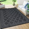 Reversible Plastic Straw Rug - Waterproof Outdoor Mat, Geometric Design for Patio, RV, Camping, Picnic - Indoor/Outdoor Use - 2 of 4