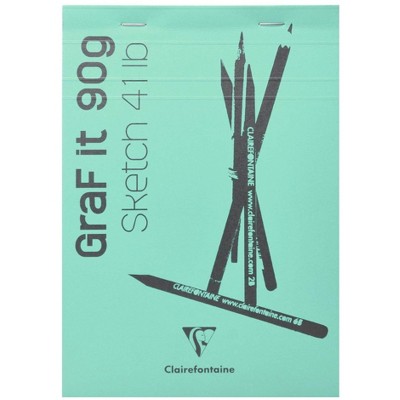 Clairefontaine GraF it Sketch Pads - Blank 80 sheets - 4 x 6 - Assorted Colors