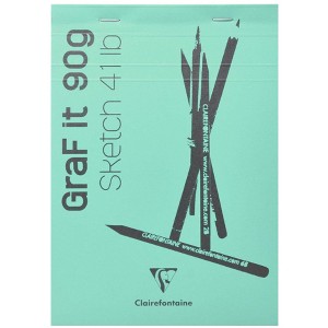 Clairefontaine GraF it Sketch Pads - Blank 80 sheets - 4 x 6 - Assorted Colors - 1 of 4