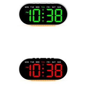 REGALWOVEN 2 Pcs Digital Plastic Corded Electric Adjustable Accurate Alarm Clock 7.1 x 3.1 x 1.2 inch - 1 of 4