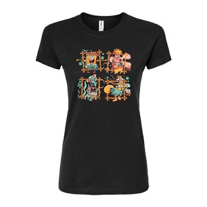 Women's - SpongeBob SquarePants - Tiki Squares Fitted Graphic T-Shirt - 1 of 4