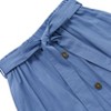 Girls Ruffled Maxi Skirts High Waisted Long Skirt with Belt Button Front Skirts with Pocket Grey 5-14Y - 4 of 4