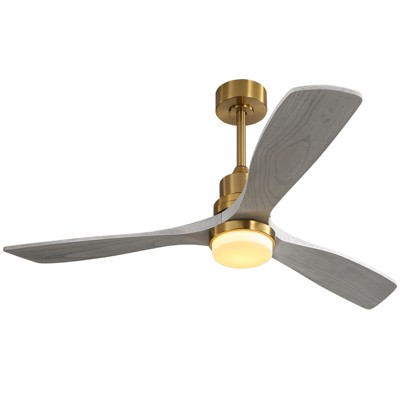 Sofucor 52'' Wood Ceiling Fan with Lights and Remote for Bedroom and Living Room