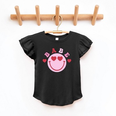 The Juniper Shop Babe Smile Toddler Flutter Sleeve Tee