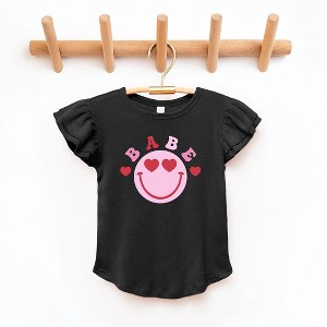 The Juniper Shop Babe Smile Toddler Flutter Sleeve Tee - 1 of 3