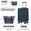 Coolife Luggage Sets 3 Piece Carry on Luggage 22x14x9 Airline Approved, Lightweight Hardshell ABS Suitcases with Wheels, 20 inch - 3 of 4