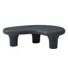 NicBex 43.31" Vintage Fiberglass Elliptical Coffee Table,Matte Rocks Table front of the Sofa, Irregular Center Table for Living Room - 2 of 4