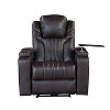 Power Recliner with Power Adjustable Headrest, Charging Device, USB Port, Storage Arms, Cup Holder and Swivel Tray, 4W-ModernLuxe - 4 of 4