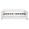 YOOCOZZ Queen Size Lambswool Upholstered Wood Daybed with 2 Storage Drawers and USB Charging - 2 of 4