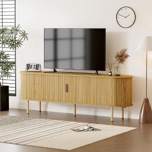 GustoWave Modern TV Console Table, Entertainment Center with Storage &  Sliding Door for Living Room, Bedroom, Office - 1 of 4