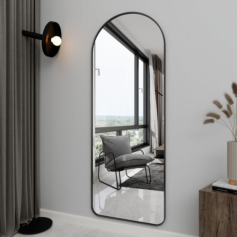 HOMLUX Arched Full-Length Mirror, Rounded Corners, 3 of 9