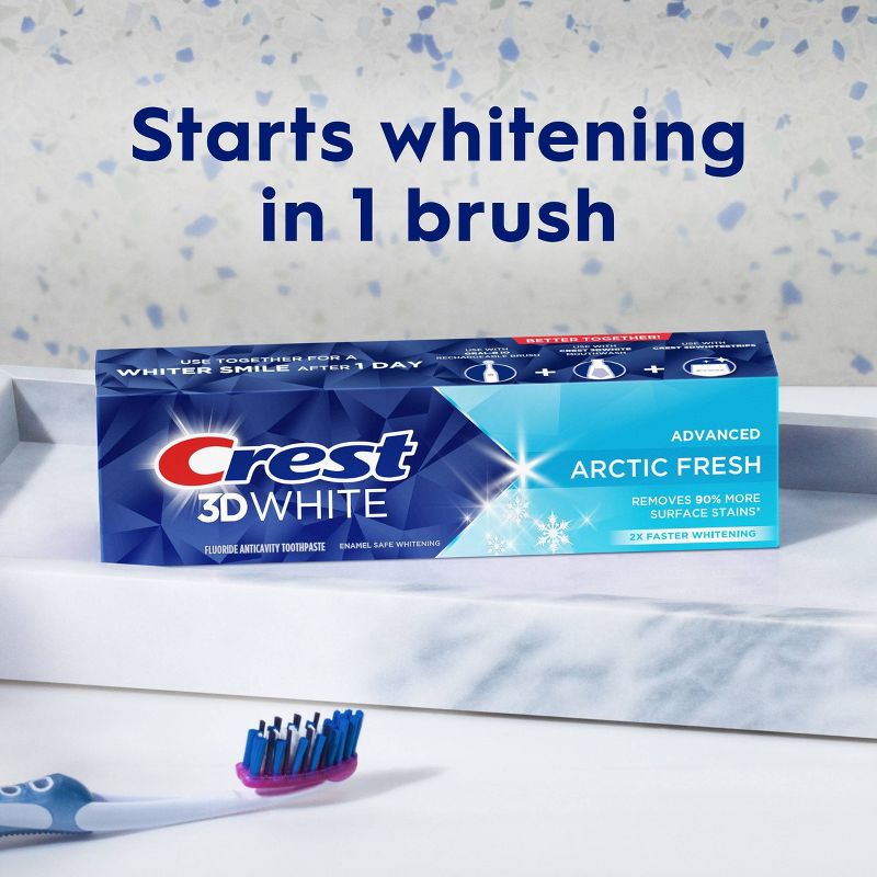 Crest 3D White Advanced Teeth Whitening Arctic Fresh Toothpaste - 3.3oz, 6 of 9