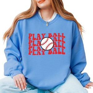 Simply Sage Market Play Ball Stacked Sweatshirt - 1 of 4