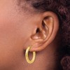Black Bow Jewelry 3mm Crisscross Round Hoop Earrings in 14k Yellow Gold, 22mm (7/8 Inch) - 3 of 4