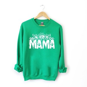Simply Sage Market Women's Graphic Sweatshirt Mama Topped With Flowers - 1 of 3