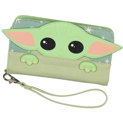 Star Wars Grogu Baby Grogu The Child Snap-closure Wristlet Wallet W ...