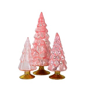 Cody Foster 7.0 Inch Small Pink Hue Trees Valentines Day Christmas Tree Sculptures - 1 of 3