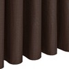 Home Mart Goods Chocolate Brown Fabric Textured Glam luxury Shower Curtain With 12 Metal Roller Ball Hooks - 72" x 72" - 3 of 3