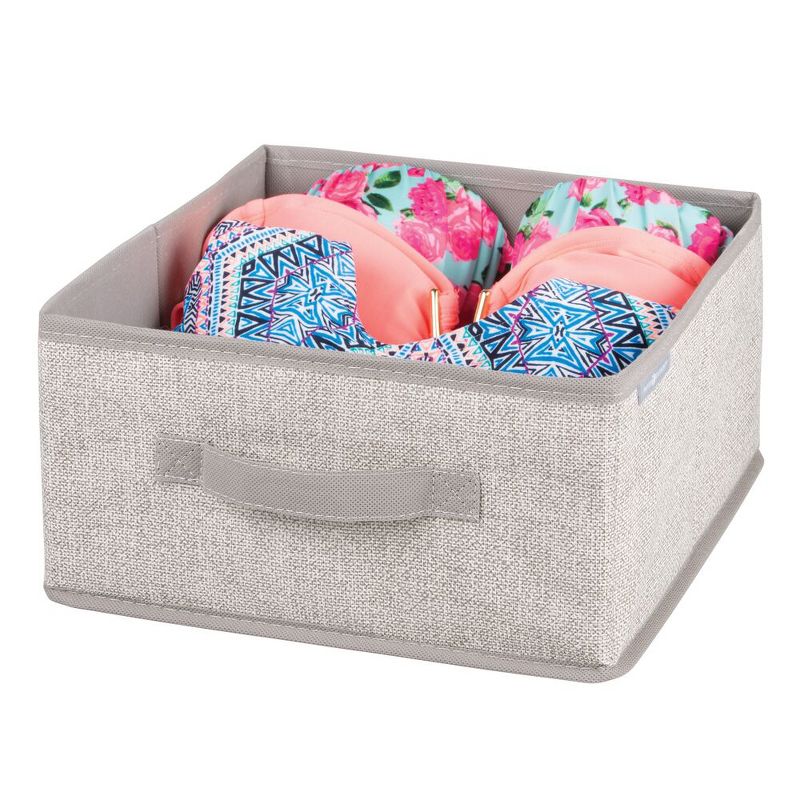 mDesign Soft Fabric Closet Organizer Box with Pull Handle, 5 of 8