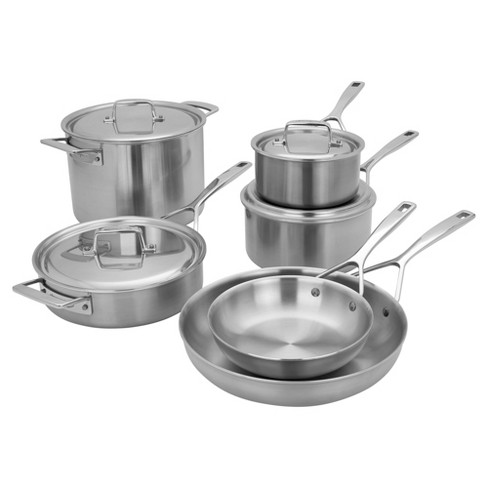 Demeyere Essential 5-Ply 10-pc Stainless Steel Cookware Set