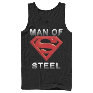 Men's Superman Man of Steel Beveled Logo Tank Top - 1 of 4